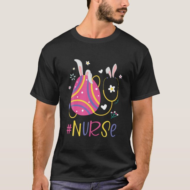 Camiseta Easter Nurse Rabbit Funny Egg Easter Day Bunny Nur (Frente)