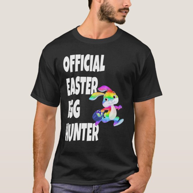 Camiseta Easter Official Easter Egg Hunter Bunny (Frente)