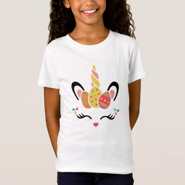Camiseta Easter Rabbit Unicorn, Easter Eggs Bunny TShirt (Frente)
