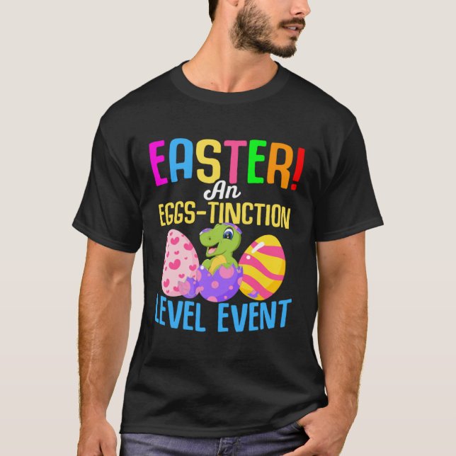 Camiseta Easter rex Dino Dinosaur Easter Eggs Bunny  1 (Frente)
