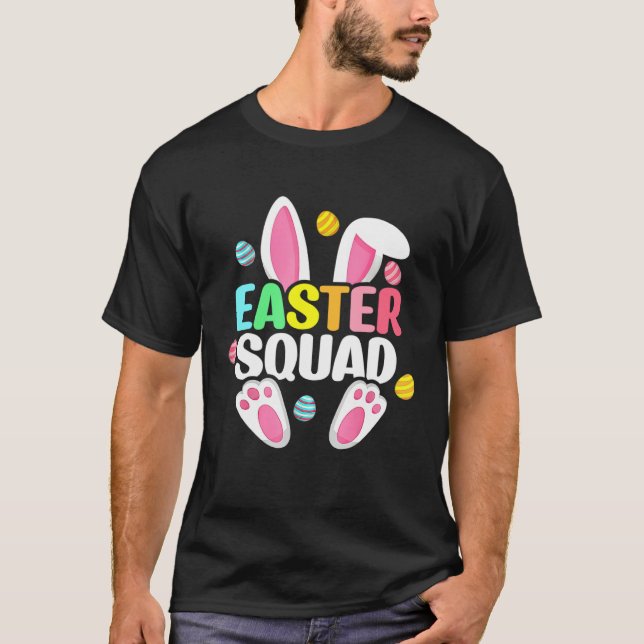 Camiseta Easter Squad Bunny Ear Eggs Hunting Family Matchin (Frente)