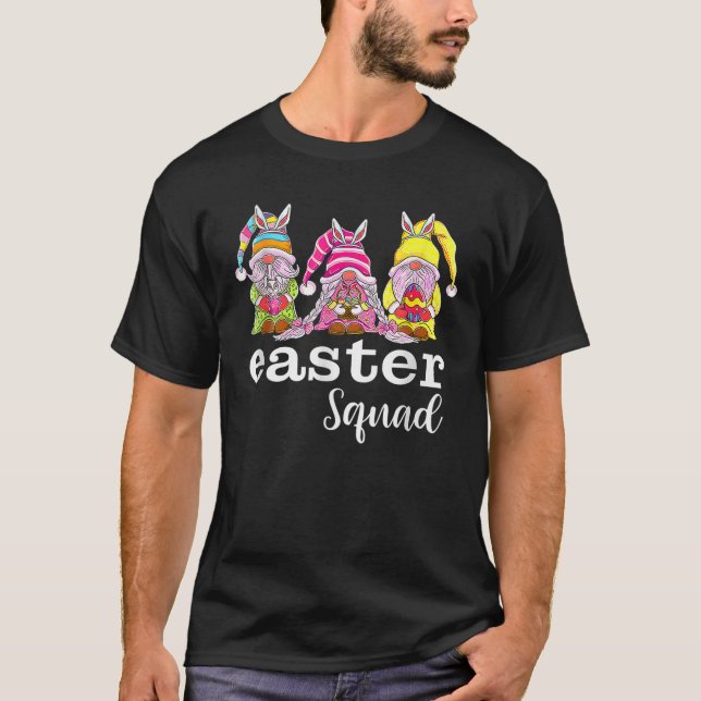 Camiseta Easter Squad Bunny Spring Gnome Egg Hunting Basket (Frente)