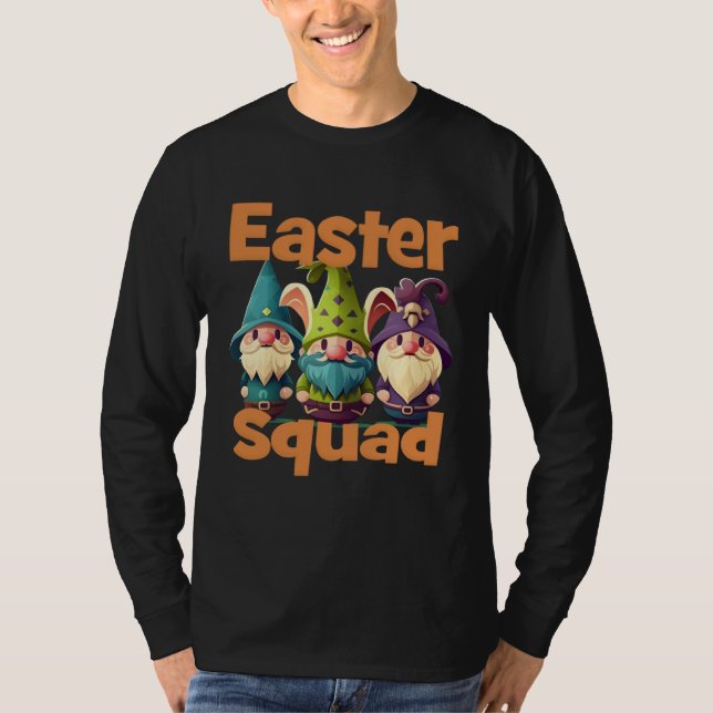 Camiseta Easter Squad Family Matching Gnomes Bunny Egg Hunt (Frente)