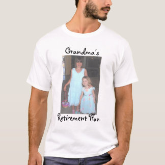 Camiseta eastercrop, avó, plano de aposentação