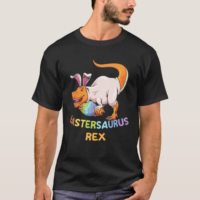 Camiseta Eastersaurus Rex Easter Rex Dinosaur Bunny Kids Di (Frente)