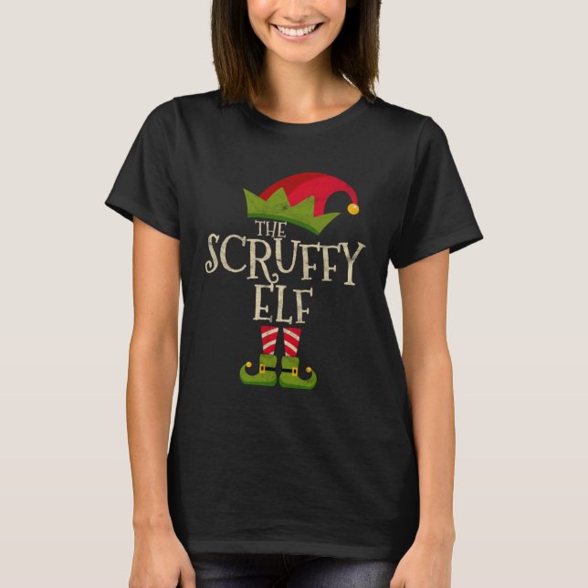 Camiseta Easy The Scruffy Elf Costume Family Group Christma (Frente)
