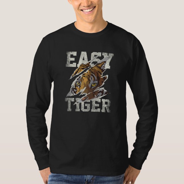 Camiseta Easy tiger 3 distressed tiger costume casual chic  (Frente)