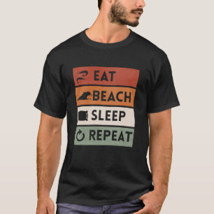 Camiseta Eat Beach Sleep Repete Legal Summer Beach