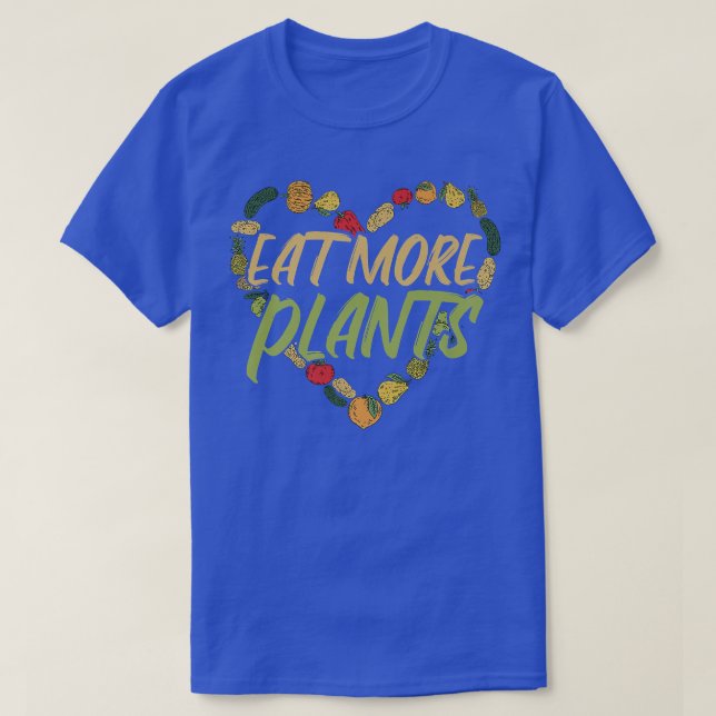 Camiseta Eat More Plants Vegan Vegetarian Nutritionist  (Frente do Design)