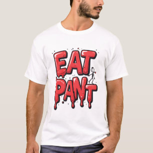 Camiseta EAT PANT - Gráfico de Tipografia de Memória Reprod