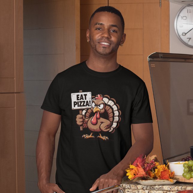 Camiseta Eat Pizza, Fun Thanksgiving turkey (Criador carregado)