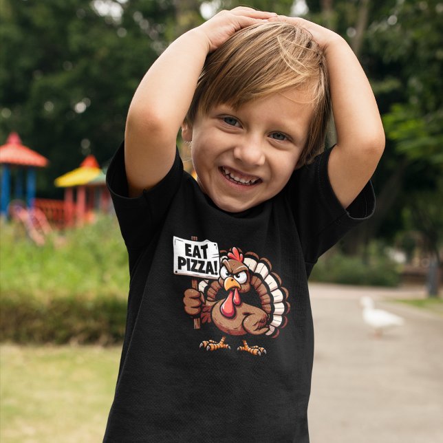 Camiseta Eat Pizza, Fun Thanksgiving turkey (Criador carregado)