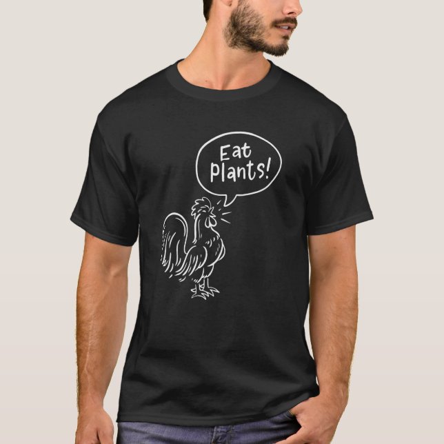 Camiseta Eat Plants Vegan Vegetarian Turkey Thanksgiving_1 (Frente)