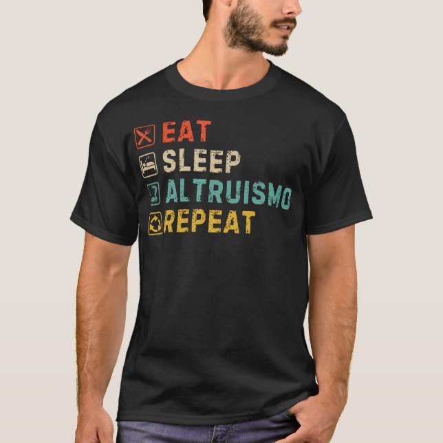 Camiseta Eat Sleep Altruismo Repeat House Of Givers Rca Sch (Frente)