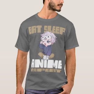 Camiseta Eat Sleep Anime Repeat 