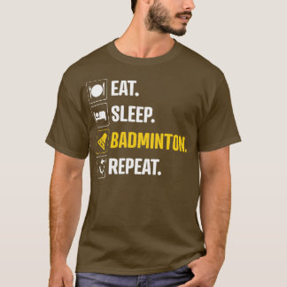 Camiseta Eat Sleep Badminton Repetir 1