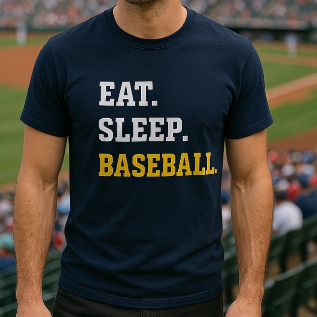 Camiseta Eat Sleep Baseball (Criador carregado)