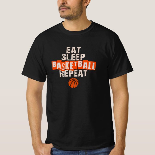 Camiseta Eat, Sleep, Basketball, Repeat  (Frente)