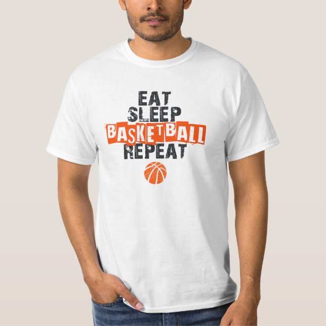 Camiseta Eat, Sleep, Basketball, Repeat  (Frente)