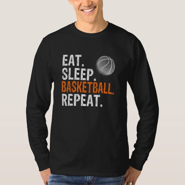 Camiseta Eat Sleep Basketball Repeat (Frente)
