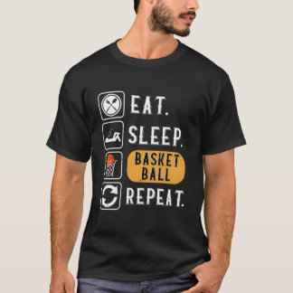 Camiseta Eat Sleep Basketball Repeat Basketball