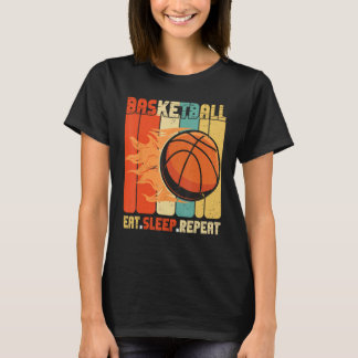 Camiseta Eat Sleep Basketball Repeat Basketball Sports Men 