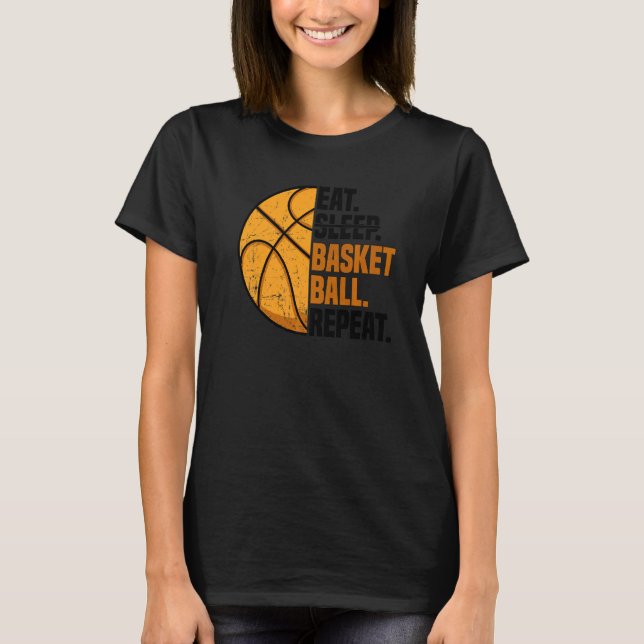 Camiseta Eat Sleep Basketball Repeat I Court Basketballer B (Frente)