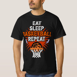 Camiseta Eat Sleep Basketball Repeat Player Gift Fun Basket