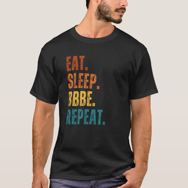 Camiseta Eat Sleep Beef Butter Bacon Eggs Repeat Meat Eater (Frente)