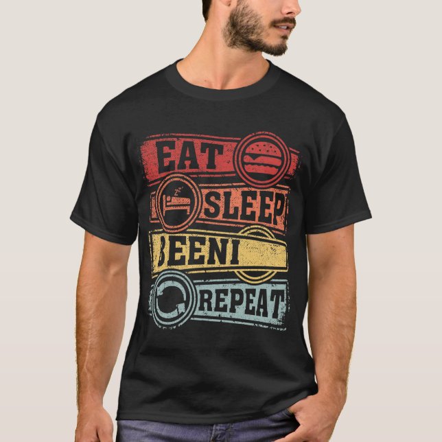 Camiseta Eat Sleep Beeni Repete (Frente)