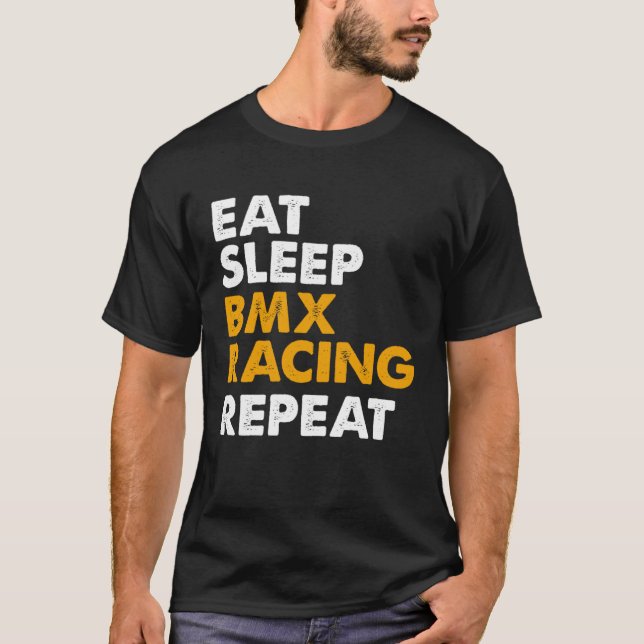 Camiseta Eat Sleep BMX Repeat  Bike Rider Men Women Kids  1 (Frente)