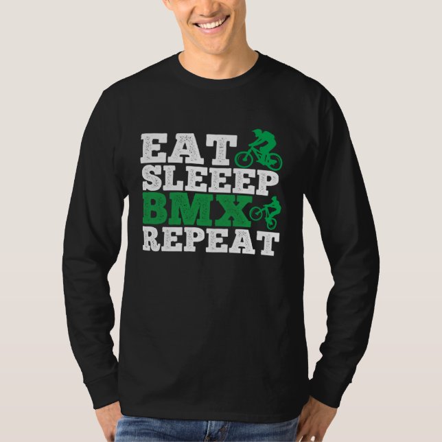 Camiseta Eat Sleep Bmx Repeat  Bmx Rider (Frente)