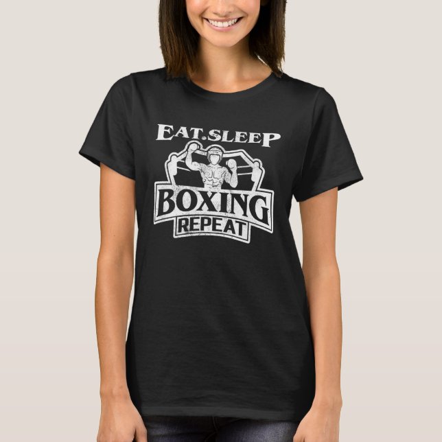 Camiseta Eat Sleep Boxing Repeat Professional Boxing Fighte (Frente)