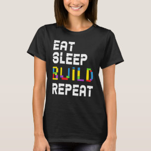 Camiseta Eat sleep Build Repeat Master Builder