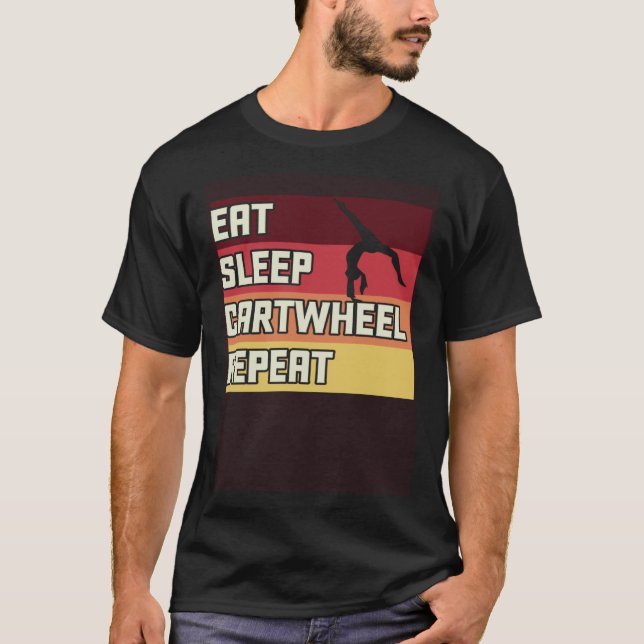 Camiseta Eat Sleep Cartwheel Repeat  1 (Frente)