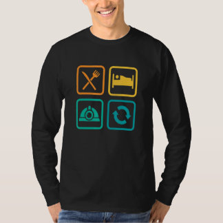 Camiseta Eat Sleep Cave Repeat Caver Speleology Spelunking 
