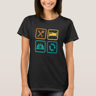 Camiseta Eat Sleep Cave Repeat Caver Speleology Spelunking 