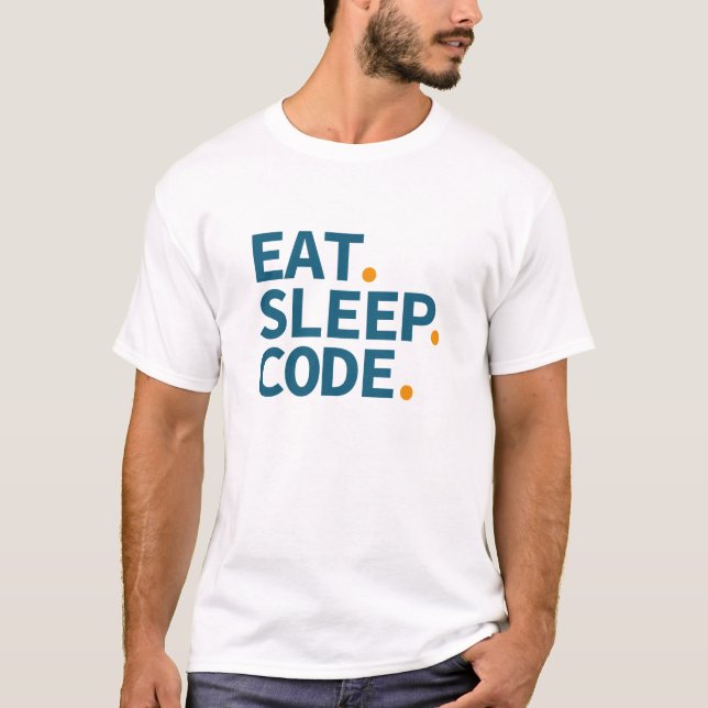 Camiseta Eat. Sleep. Code. (Frente)