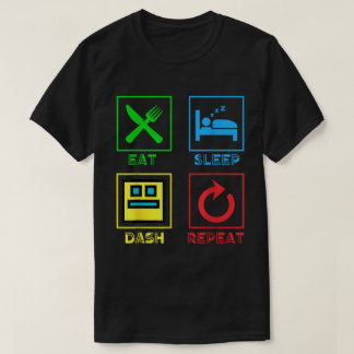 Camiseta Eat Sleep Dash Repeat Gamer Tee, Video Game Life