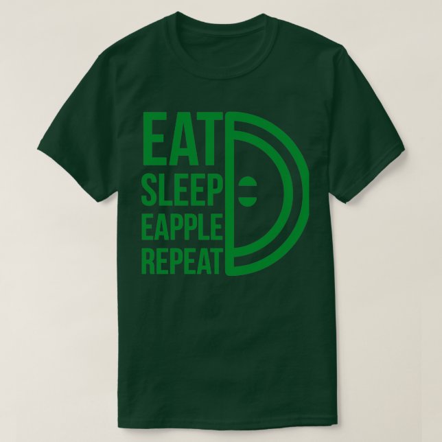 Camiseta Eat sleep eapple repeat funny eapple apple (Frente do Design)