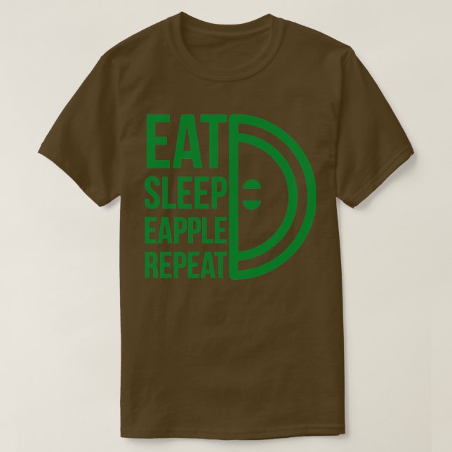 Camiseta Eat sleep eapple repeat funny eapple apple 2 (Frente do Design)