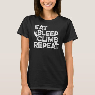 Camiseta Eat Sleep Escalb Repetir Escalada Escalando Rock C