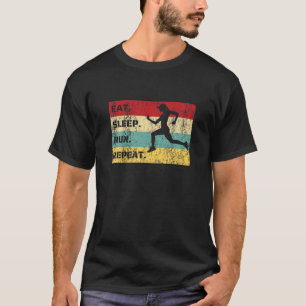 Camiseta Eat Sleep Executar Repetir Corrida de Design do Es