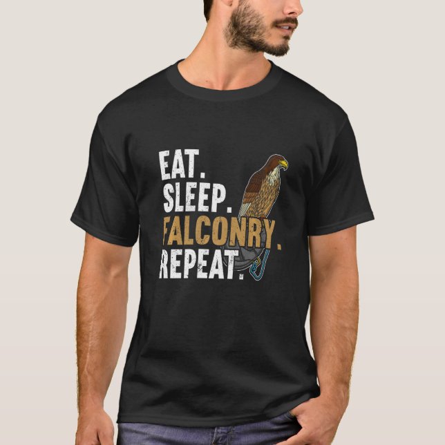 Camiseta Eat Sleep Falconry Repeat Falconer   (Frente)