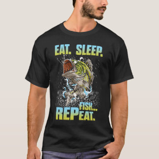 Camiseta Eat Sleep FIsh Repeat Fishing