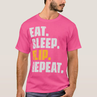 Camiseta Eat Sleep Flip Repeat - Funny Gymnastics Parkour F