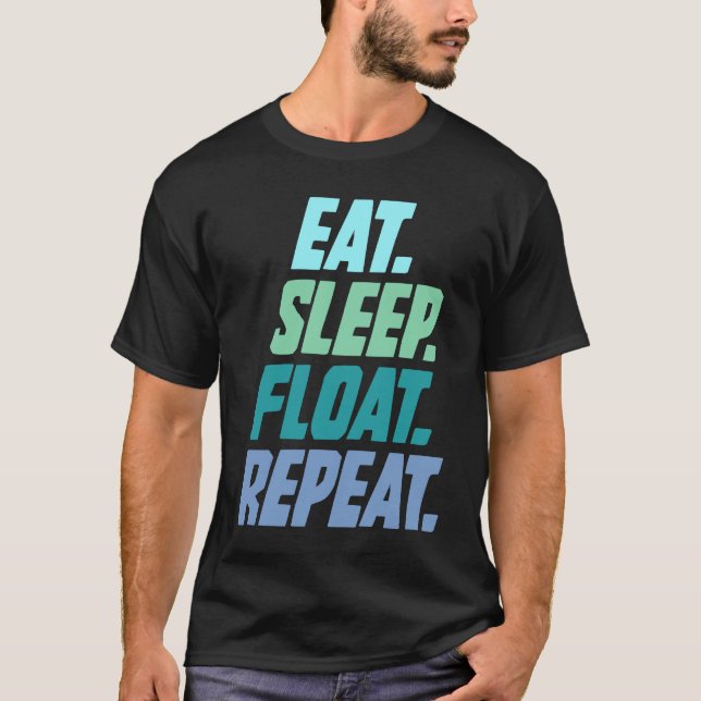 Camiseta eat sleep float repeat Onewheel eskate Onewheel fl (Frente)