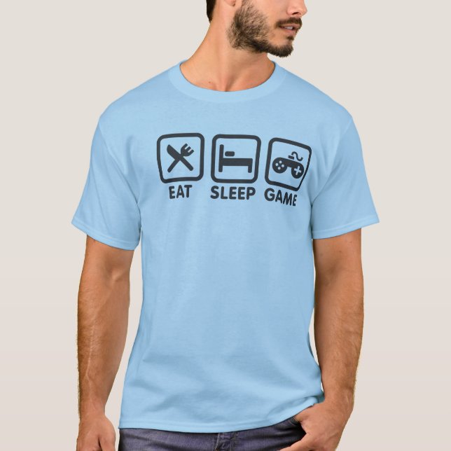 Camiseta Eat Sleep Game (Frente)