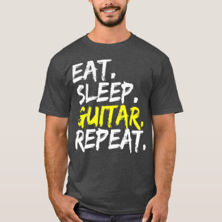 Camiseta Eat Sleep Guitar Repeat guitar player electric gui