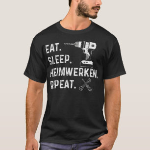 Camiseta Eat Sleep Heimwerken zoo  zoo bagel astronaut birt